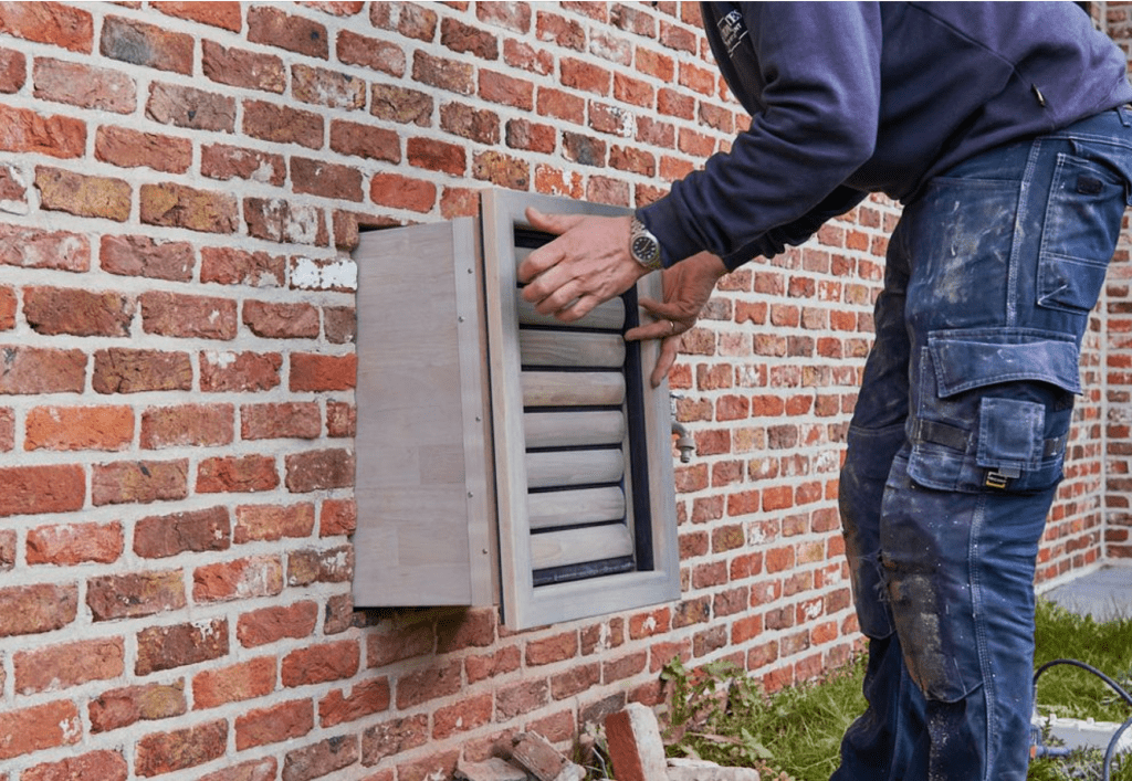 Pet door through brick wall best sale