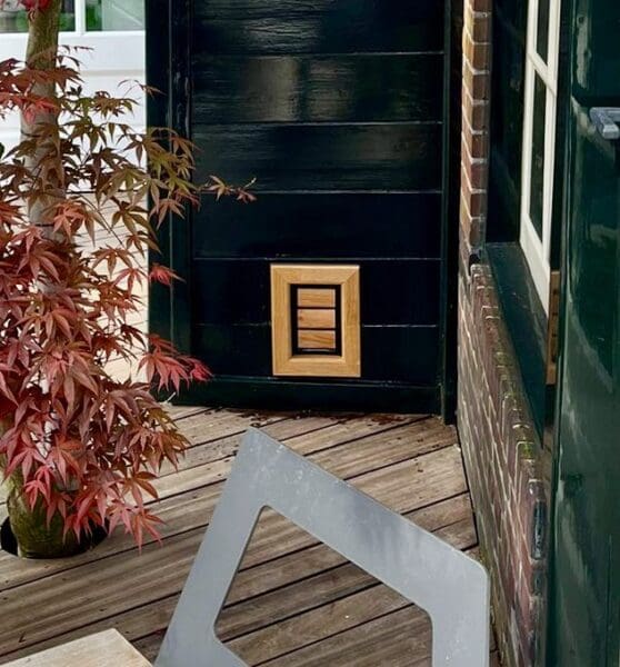 Chatière de qualité pour chats petits ou minces installé dans une porte - tomsgates - Etanche au vent Sécurisé Silencieux